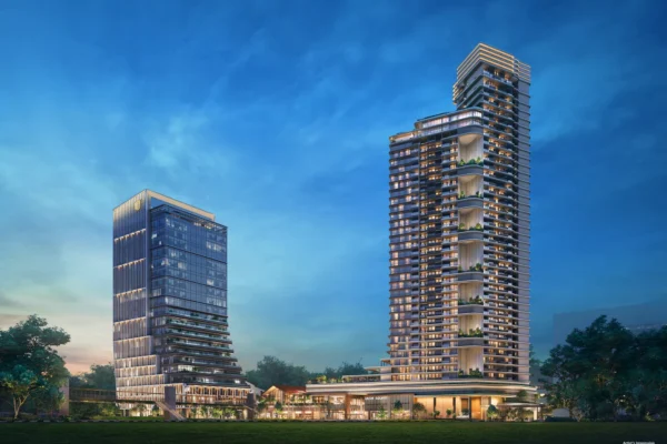 Union Square REsidences along Singapore River Facade